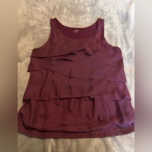 LOFT Women's Purple Layered Tank